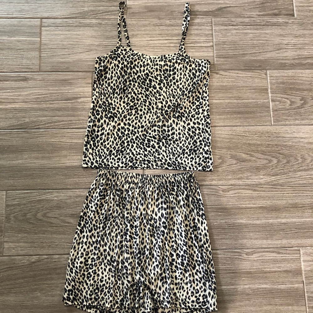 Silk Animal Print Pajama Set